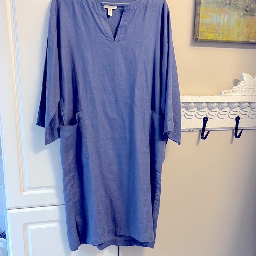 Eileen Fisher organic linen dress XS